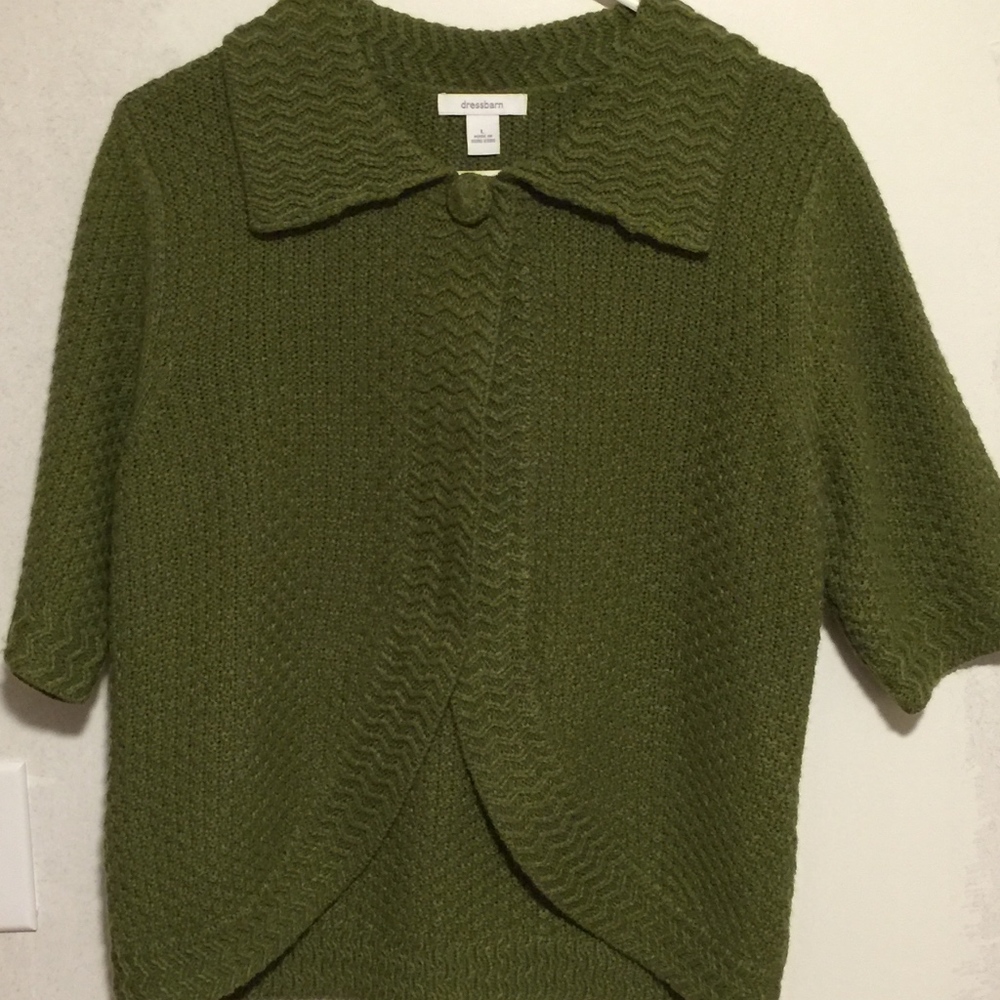 Dress Barn Green Knit Sweater L